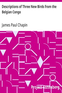 Cover of Descriptions of Three New Birds ...