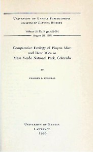Cover of Comparative Ecology of Pinyon Mi...