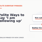 Polite Ways to Say ‘I am following up’