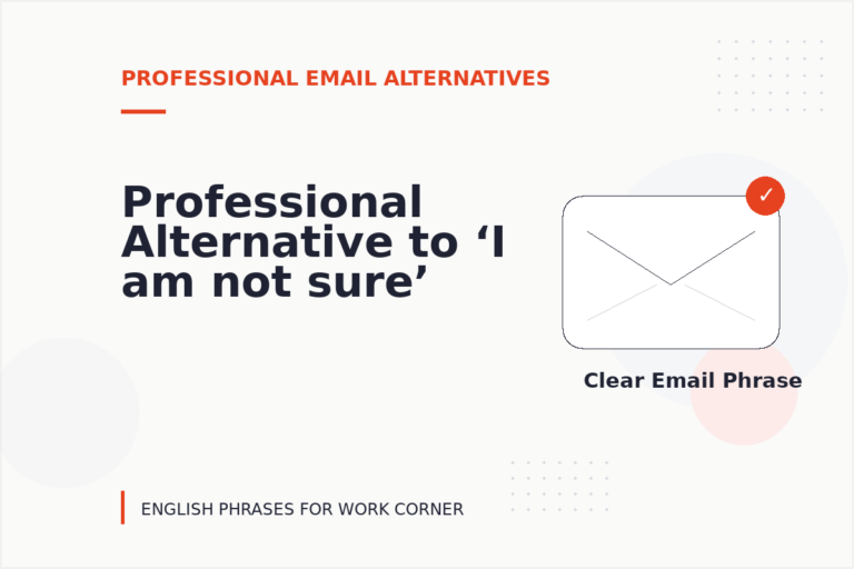 Professional Alternative to ‘I am not sure’ Professional Alternative to ‘I am not sure’