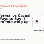 Formal vs Casual Ways to Say ‘I am following up’